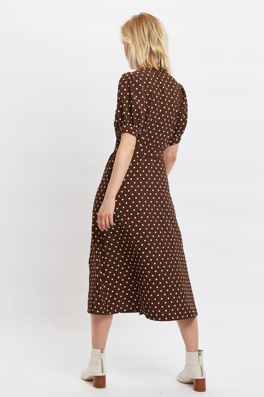 Louche Mollie Pretty Woman Print Midi Shirt Dress
