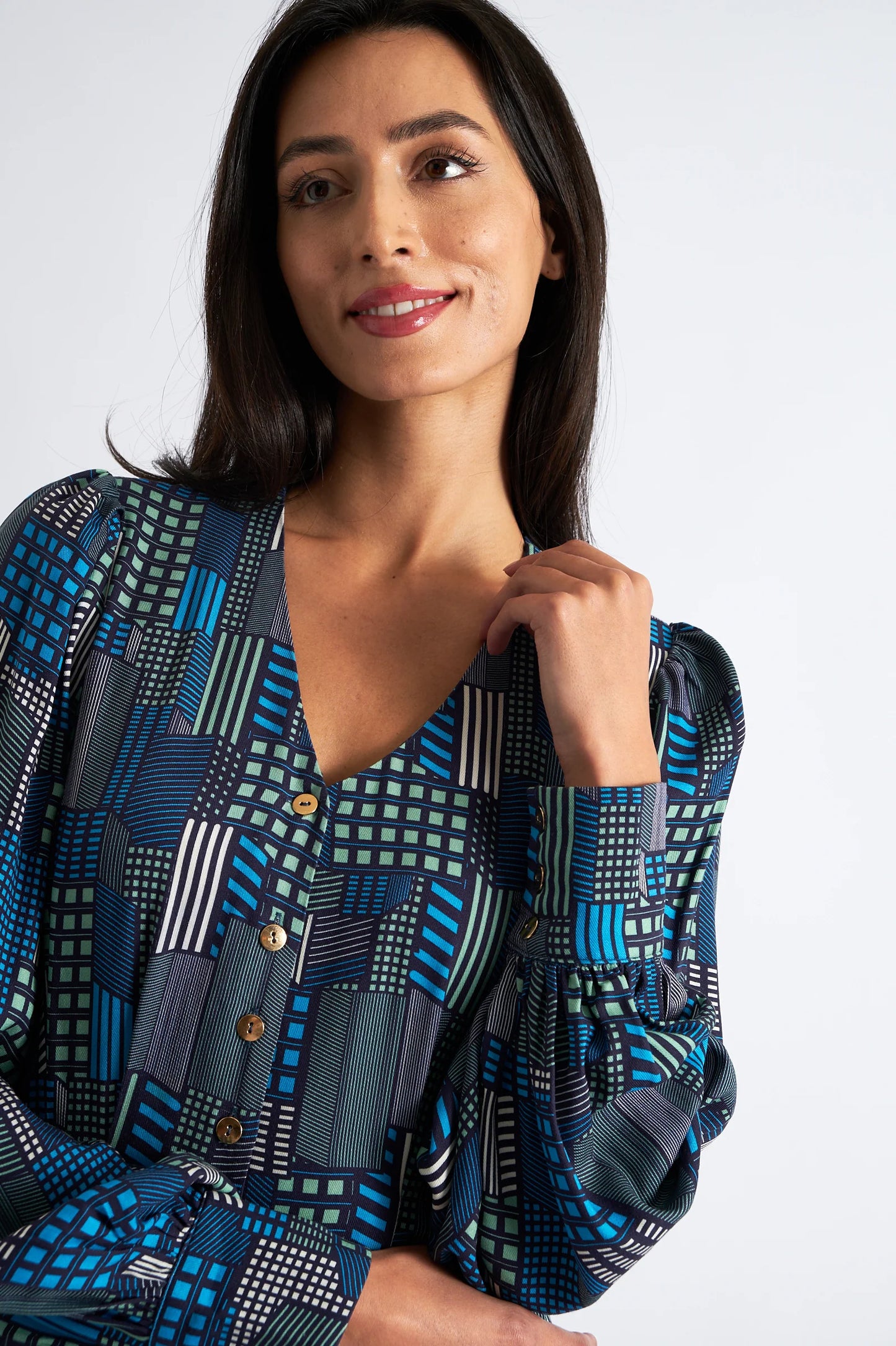 Moski Geo City Print Jumpsuit