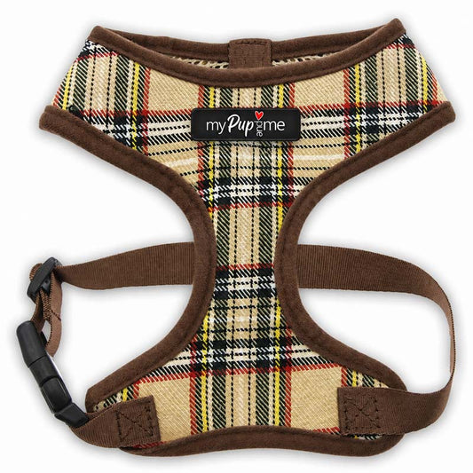 Luxury Brown Tartan Harness by My Pup and Me