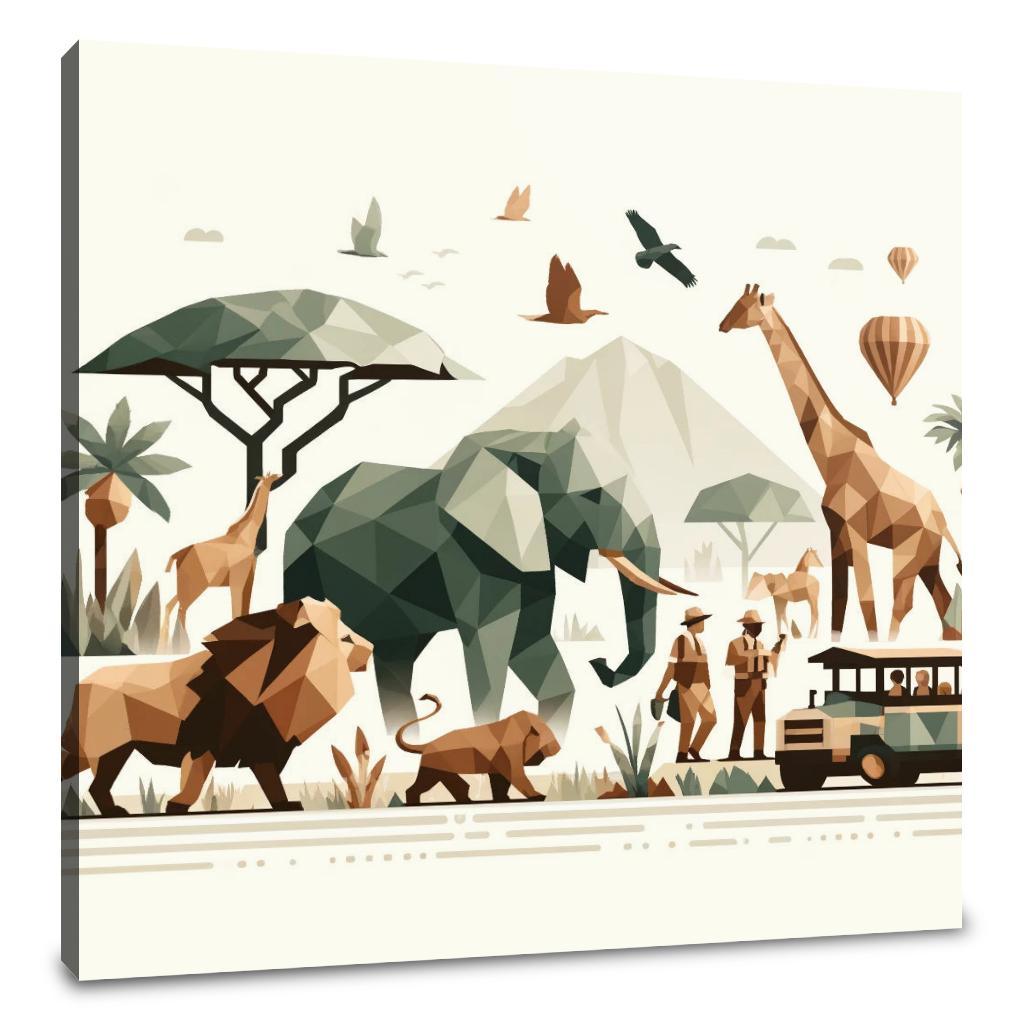 Geometric Safari Canvas