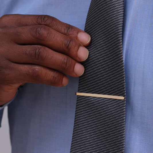 9ct Yellow Gold Classic Engravable Tie Slide