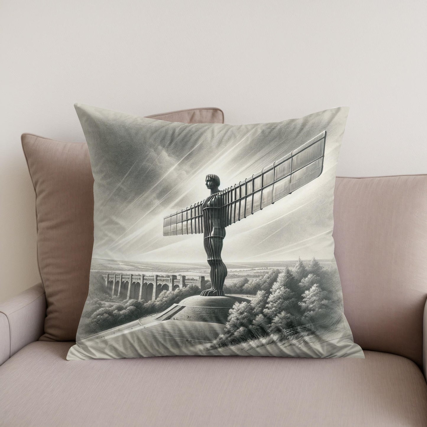 Newcastle Angel of the North Classic Vision Cotton Cushion