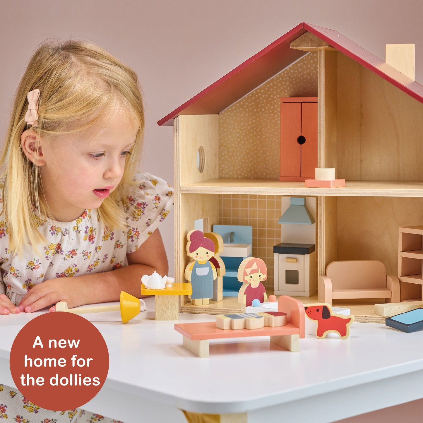 Doll Family With Dog
