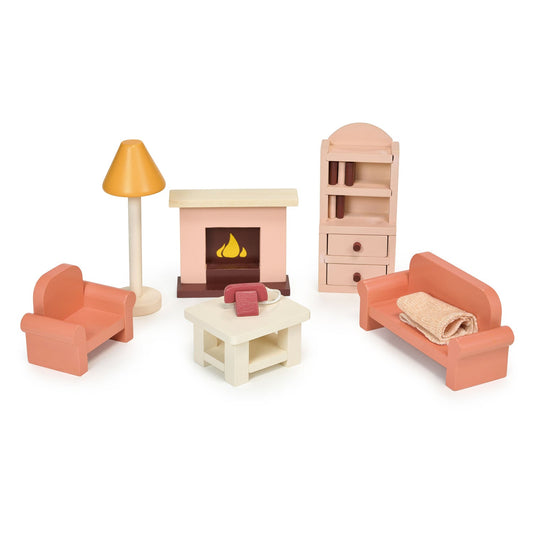 Mentari Dolls House Furniture Bundle Set of 6 (MT7621 Sittingroom, MT7622 Dining Room, MT7623 Kitchen, MT7624 Bathroom, MT7625 Bedroom, MT7626 Playroom)