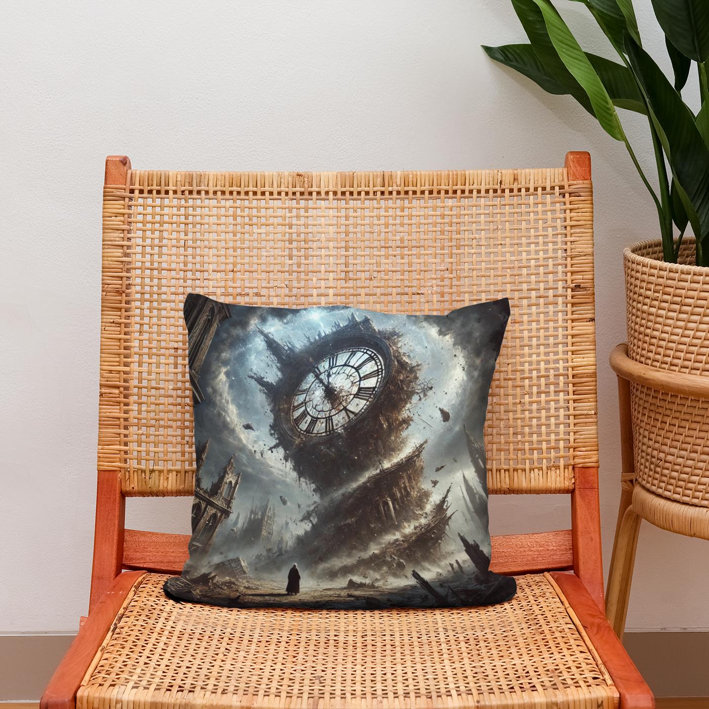 Fractured Time Cotton Cushion