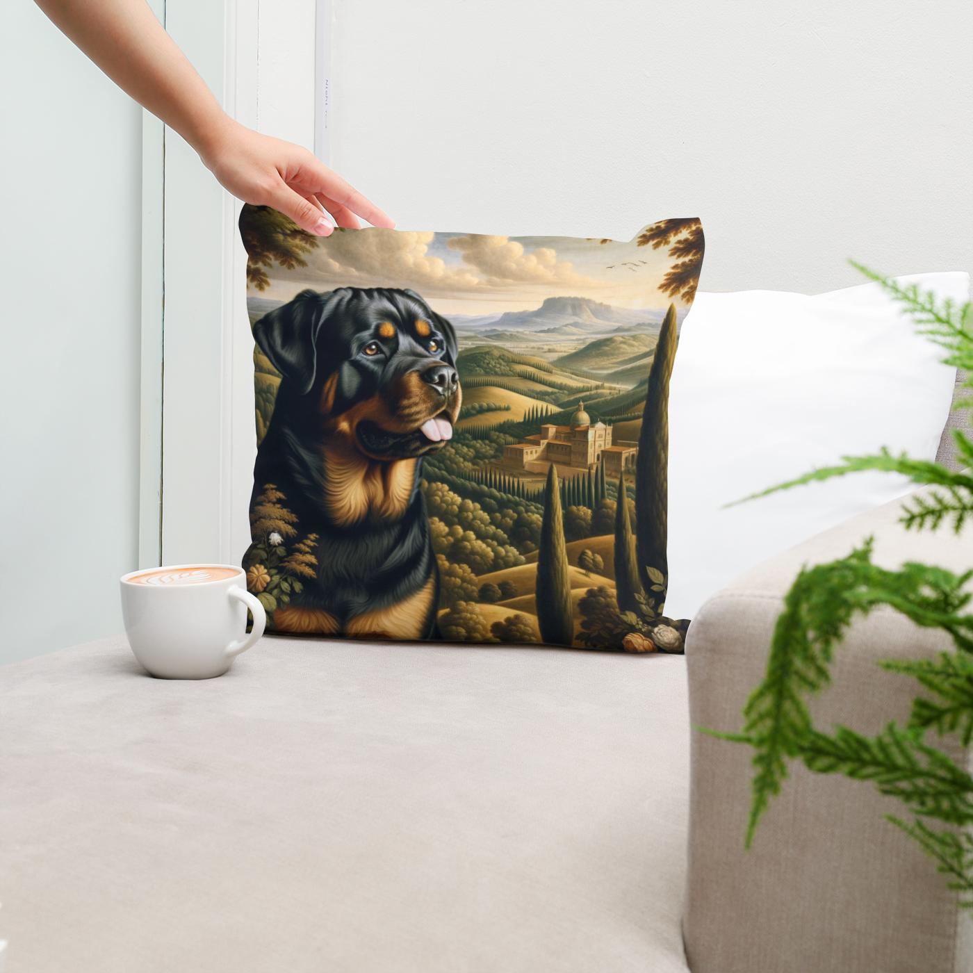 Regal Rottweiler Renaissance Cotton Cushion