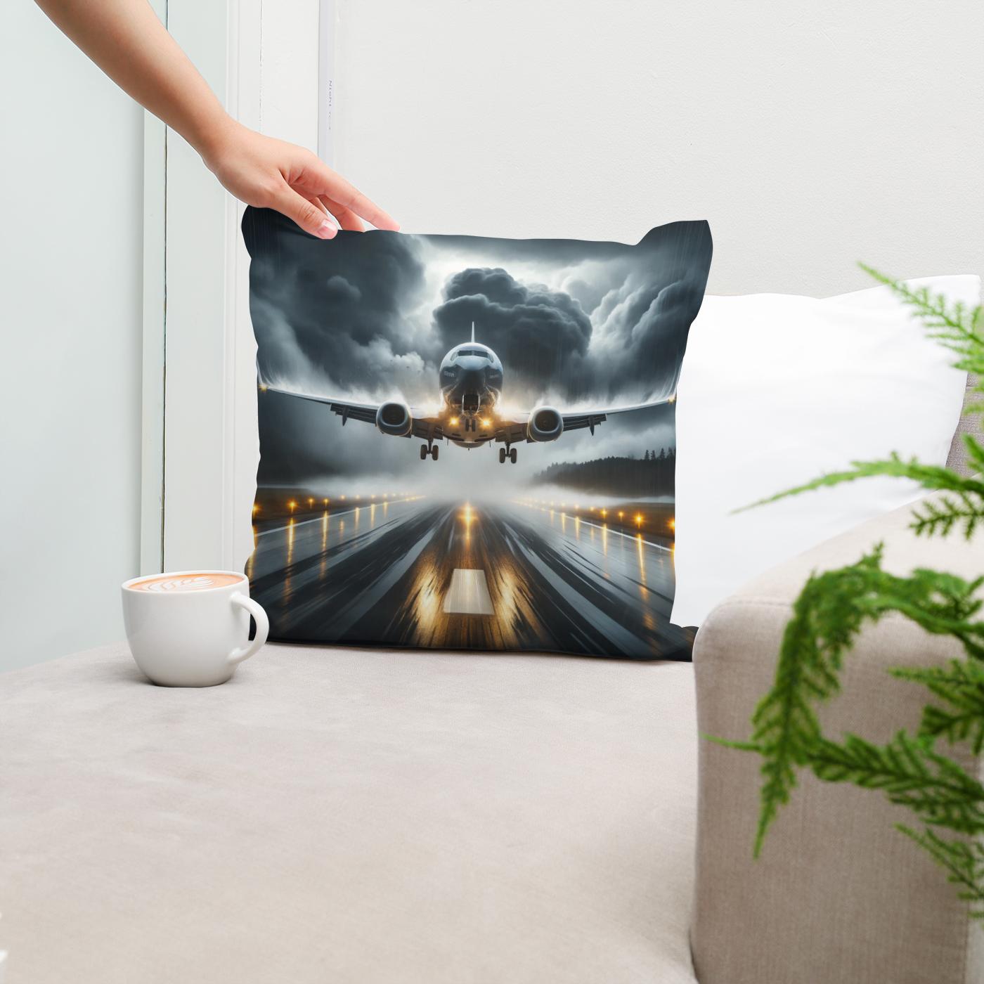 Stormy Descent Cotton Cushion