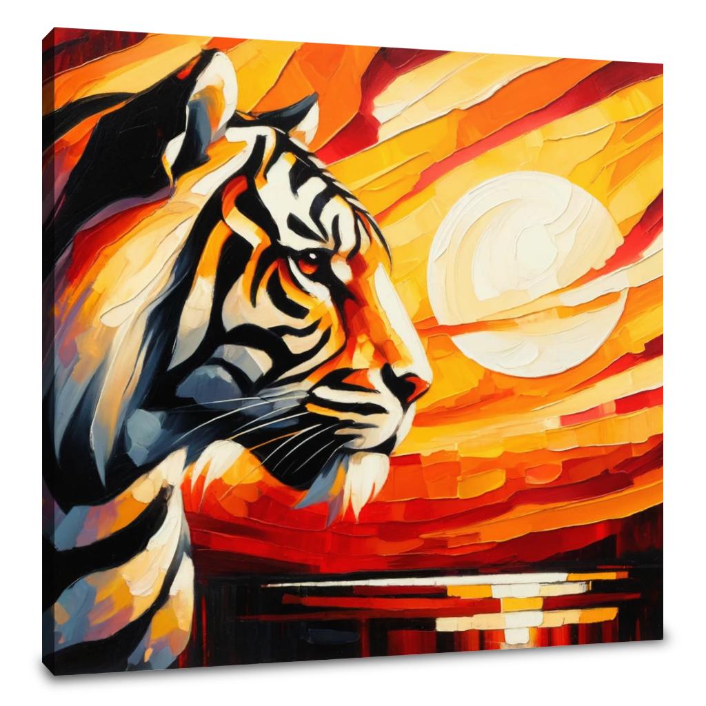 Sunset Tiger Blaze Canvas