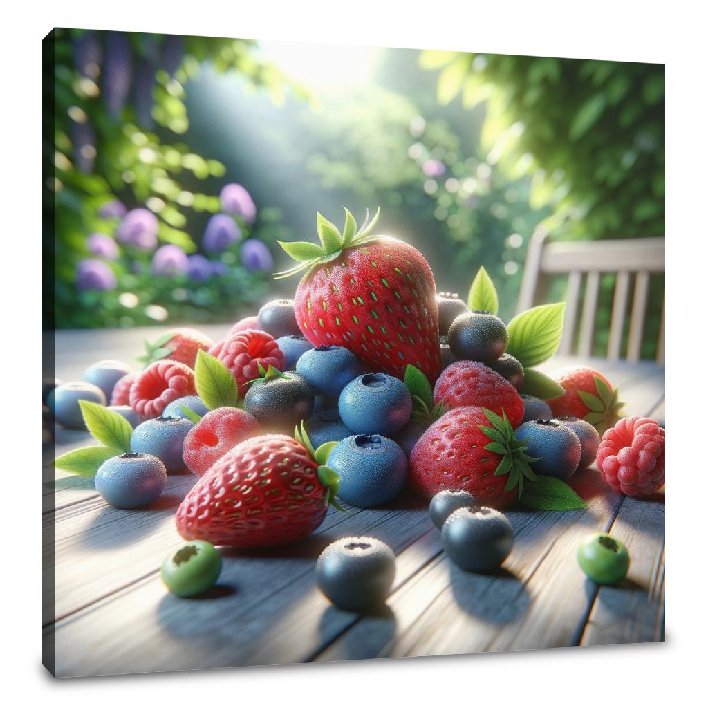 Sunlit Berries Canvas