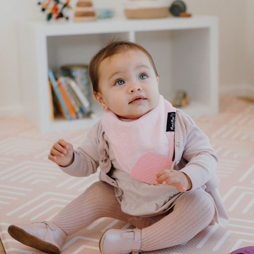 Mum 2 Mum Teething Bandana Wonder Bib - Baby Pink