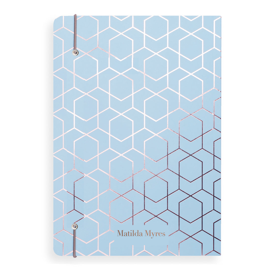 Matilda Myres | A5 Ruled Notebook with Rose Gold Foil