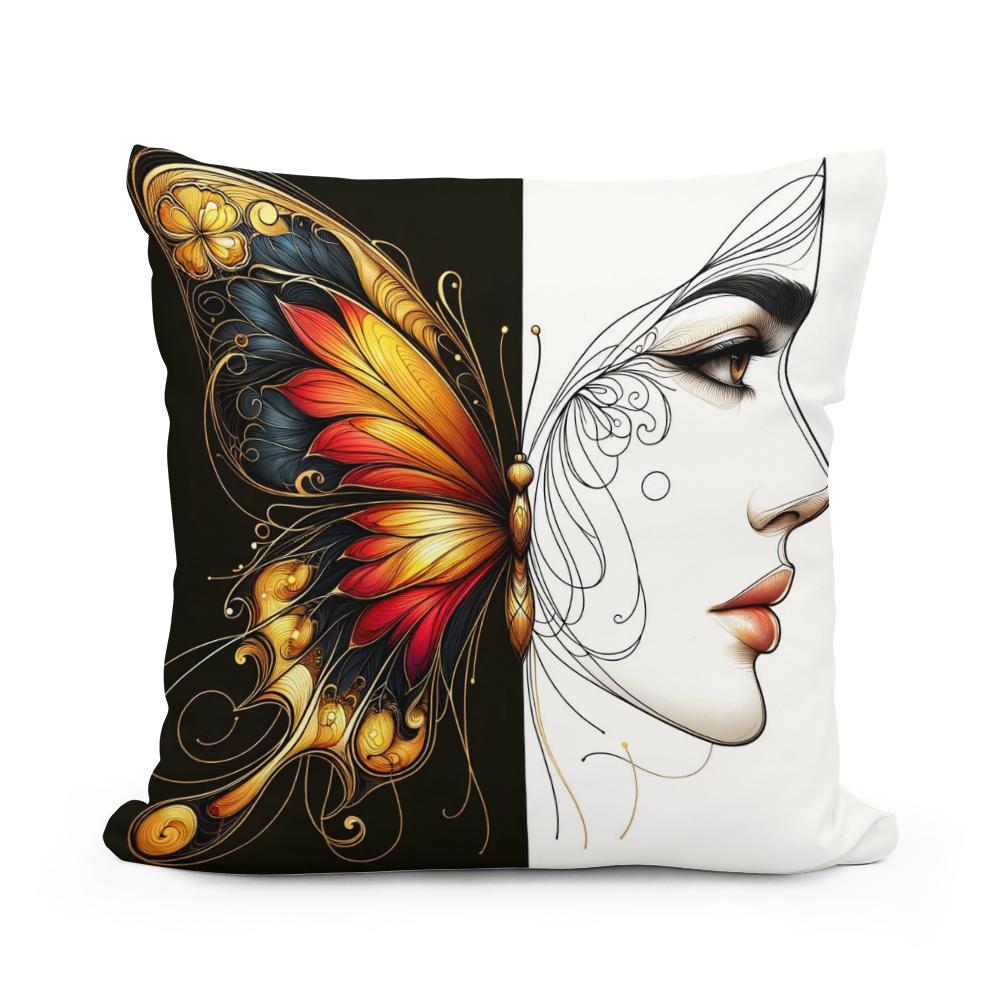 Elegance and Contrast Cotton Cushion
