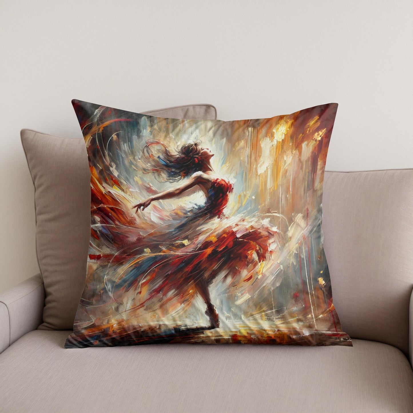 Dance of Flames Cotton Cushion