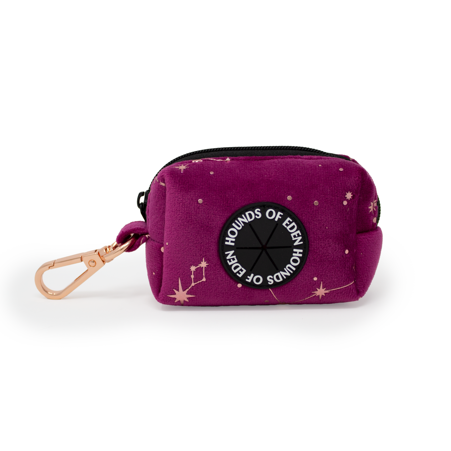Magenta Sky Velvet Poop Bag Holder