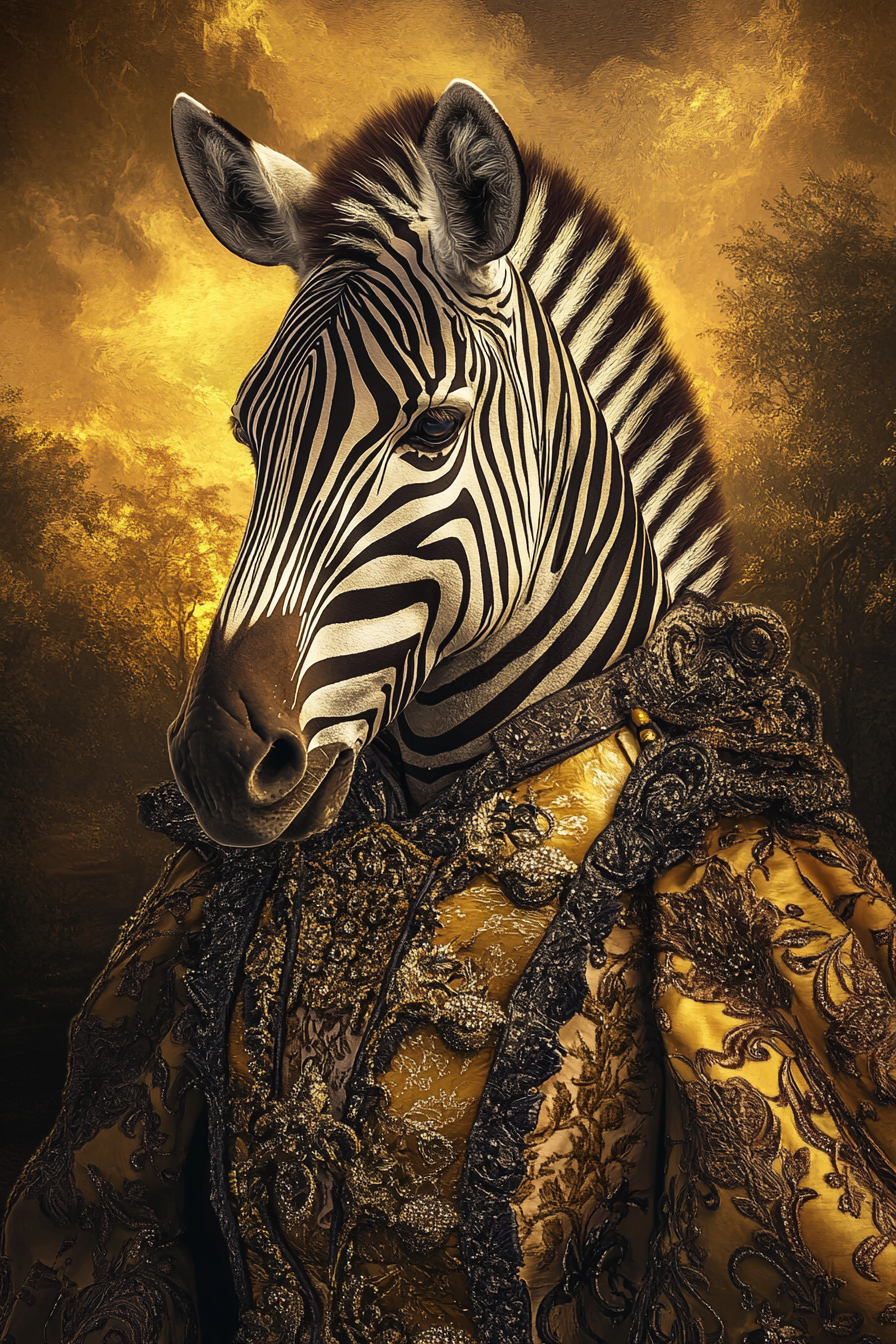 Majestic Monarch Zebra Canvas