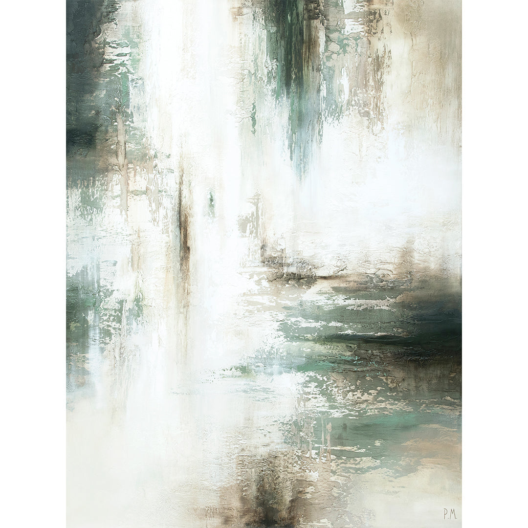 Verde II Portrait Framed Printed Canvas