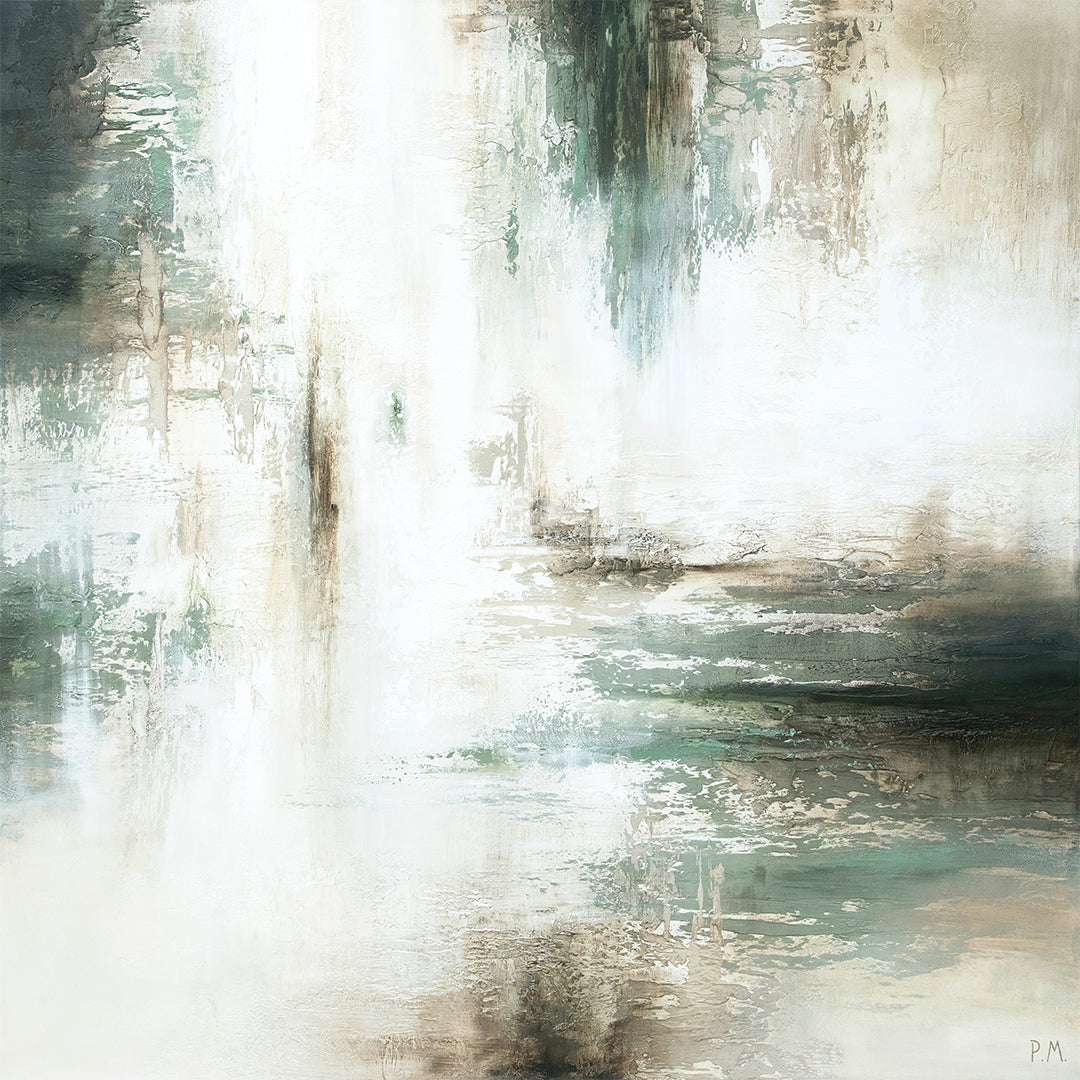 Verde II Square Framed Printed Canvas