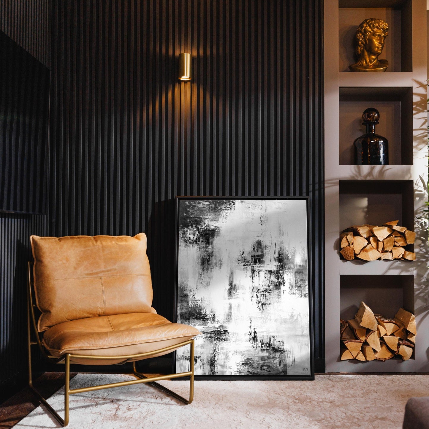 Libra Portrait Framed Printed Canvas