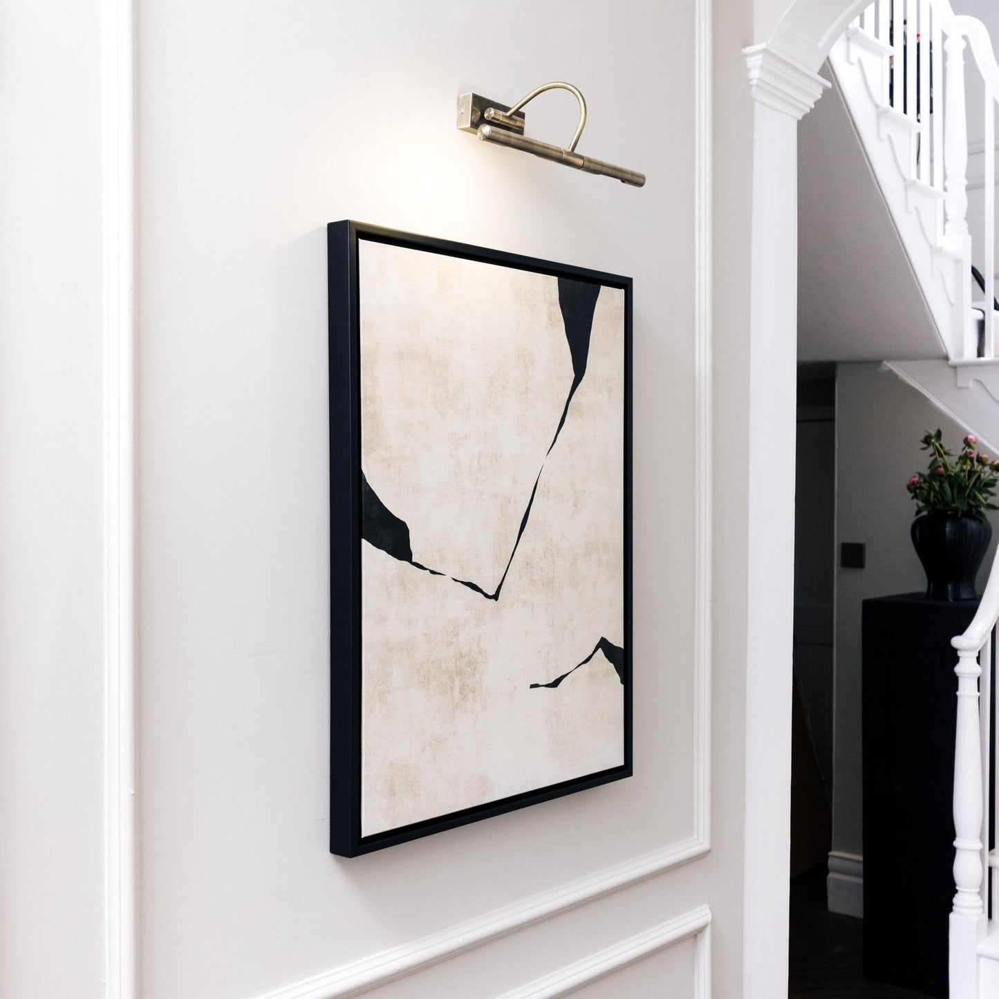 Oslo III Portrait Framed Printed Canvas