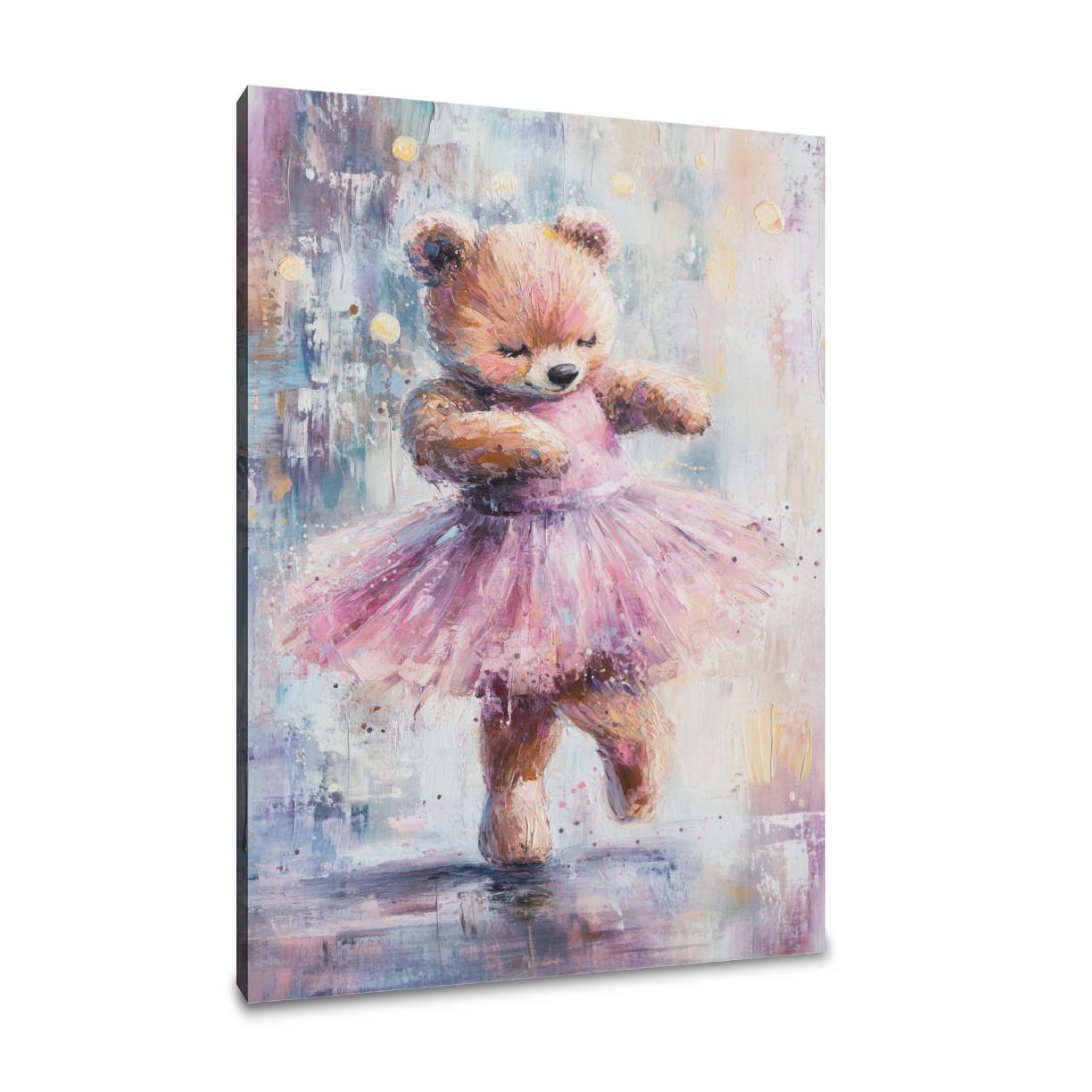 Joyful Ballerina Bear Canvas