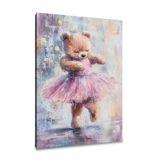 Joyful Ballerina Bear Canvas