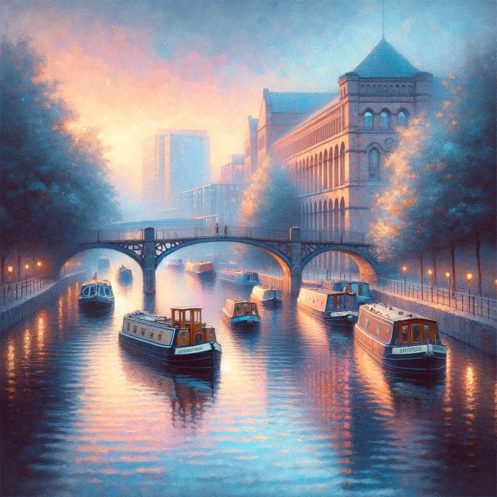 Manchester Castlefield Dusk Canvas