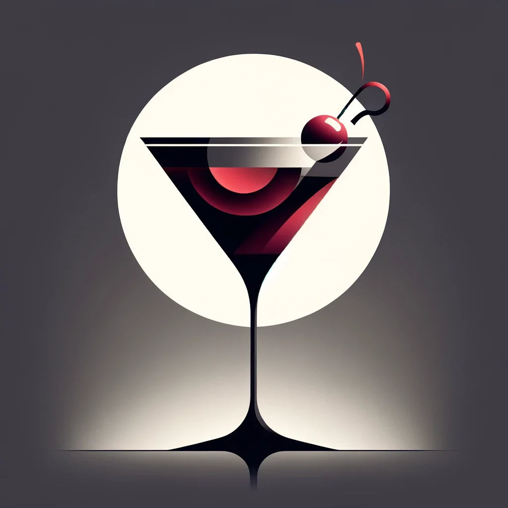 Manhattan Cocktail in Minimal Style Canvas