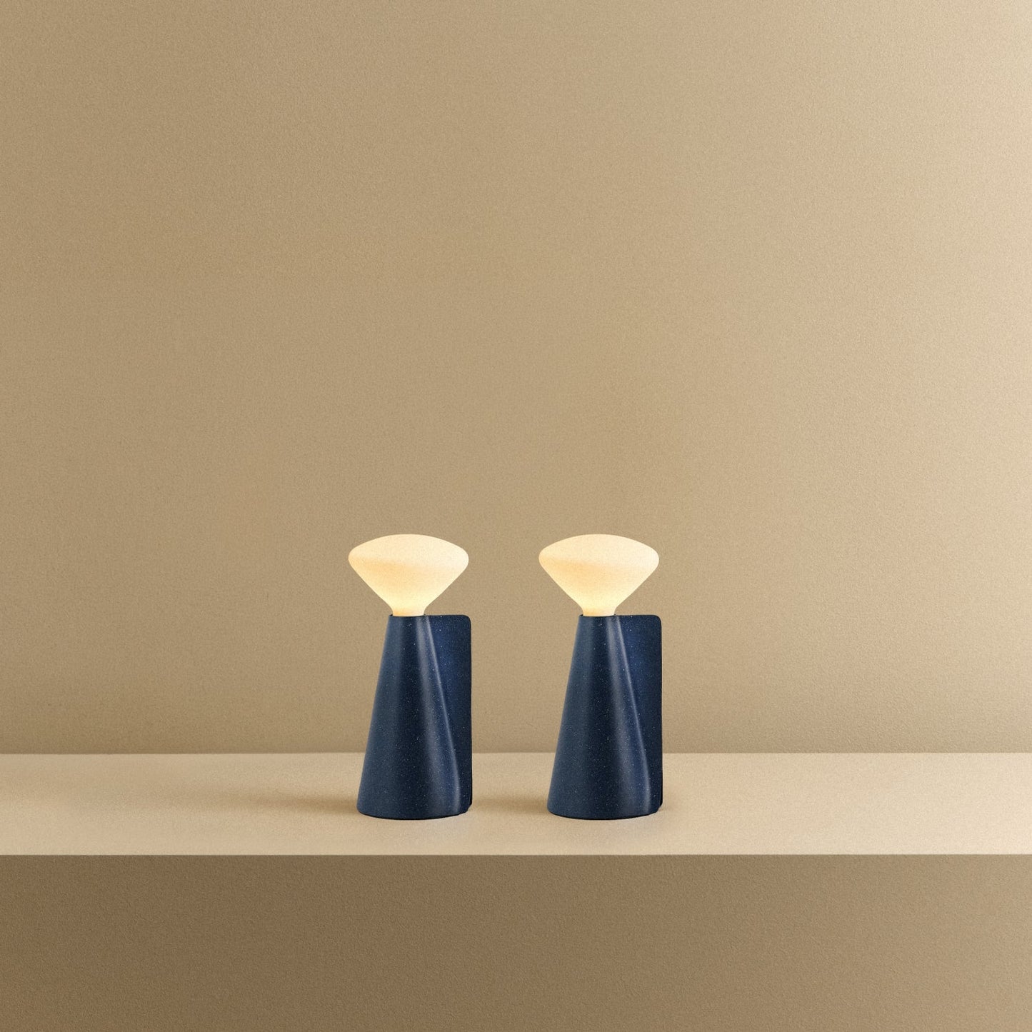 Mantle Portable Lamp in Cobalt Blue - Set of 2