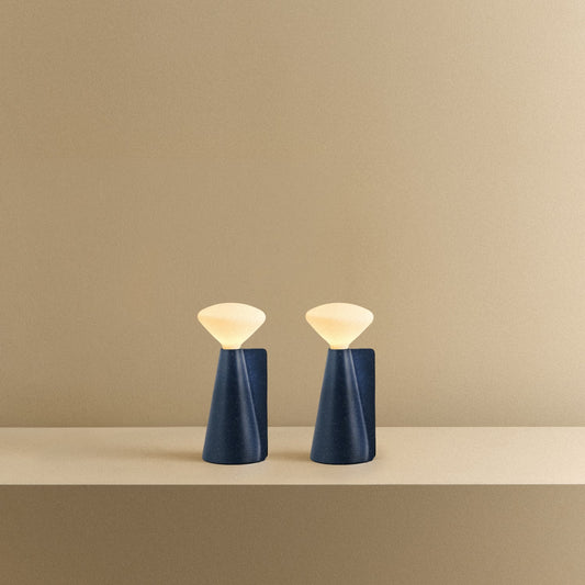 Mantle Portable Lamp in Cobalt Blue - Set of 2