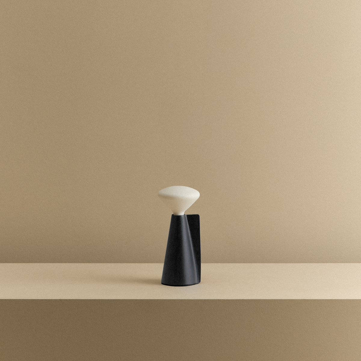 Mantle Portable Lamp in Granite Black