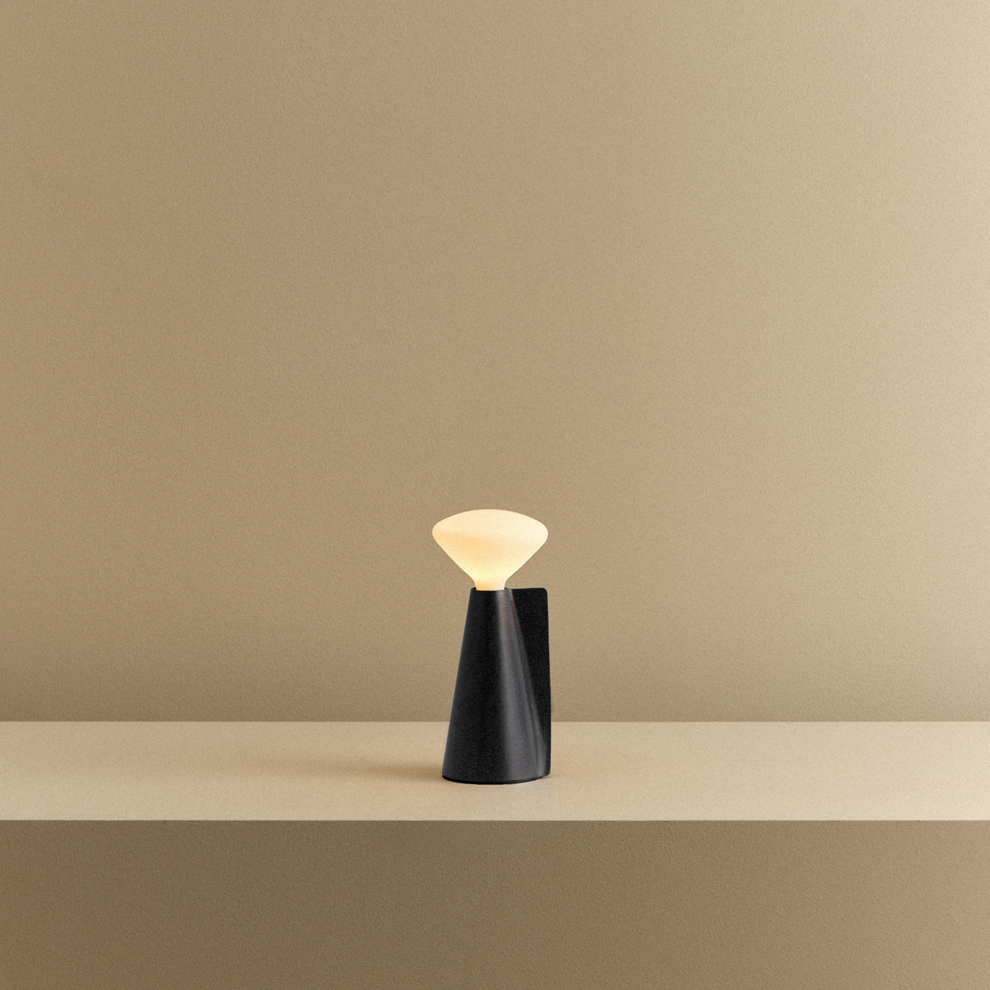 Mantle Portable Lamp in Granite Black
