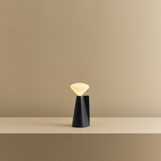 Mantle Portable Lamp in Granite Black
