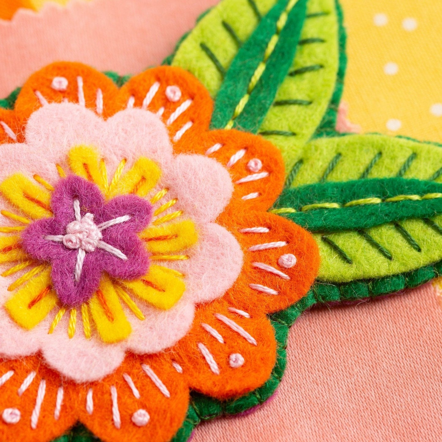 'Margery' Flower Felt Craft Brooch Kit for Beginners