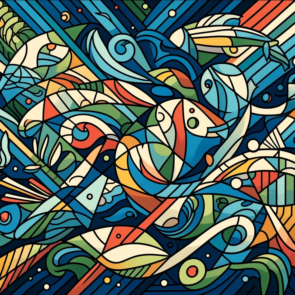 Marine Mosaic Canvas