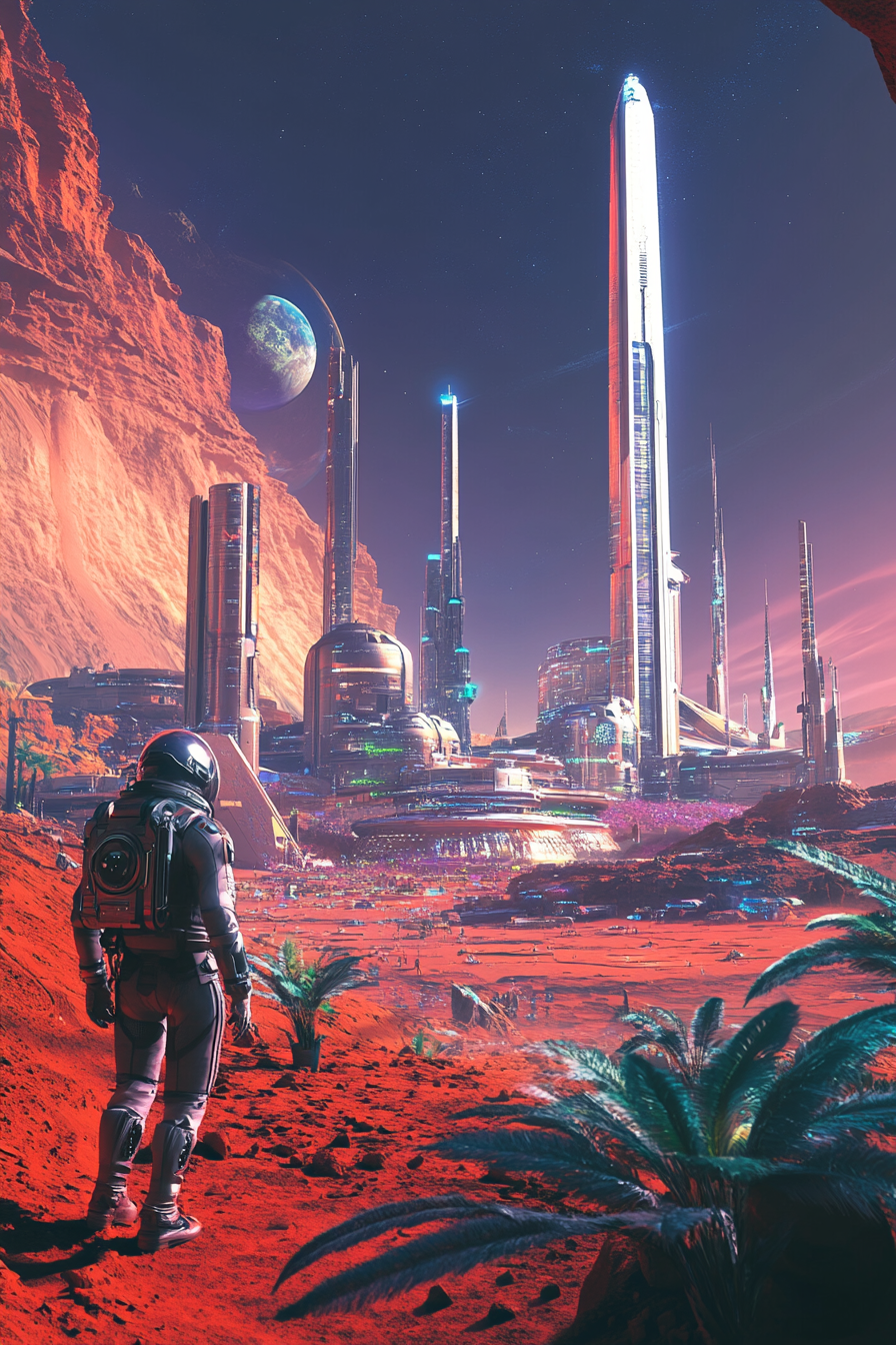 Martian Cityscape Canvas