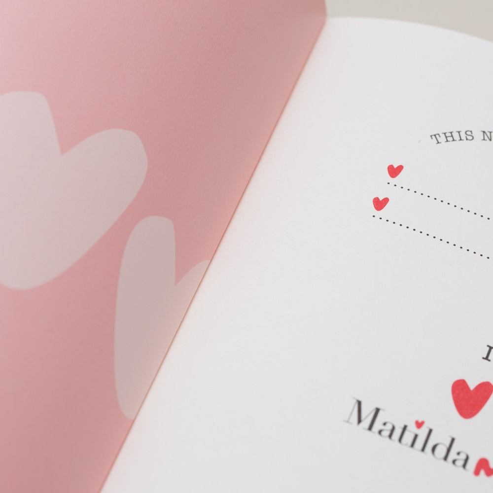Matilda Moo | A5 Ruled Notebook | Hearts | Blue