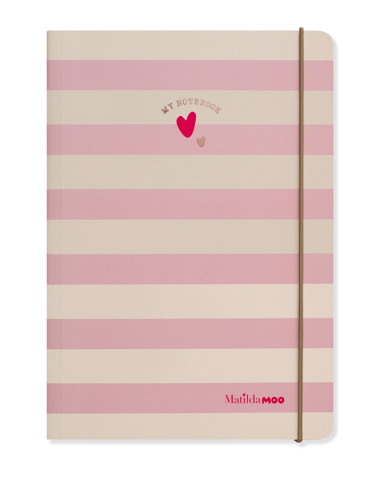 Matilda Moo | A5 Ruled Notebook | Striped
