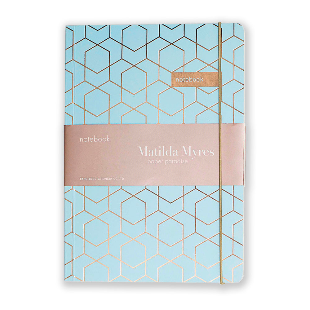 Matilda Myres | A5 Ruled Notebook with Rose Gold Foil