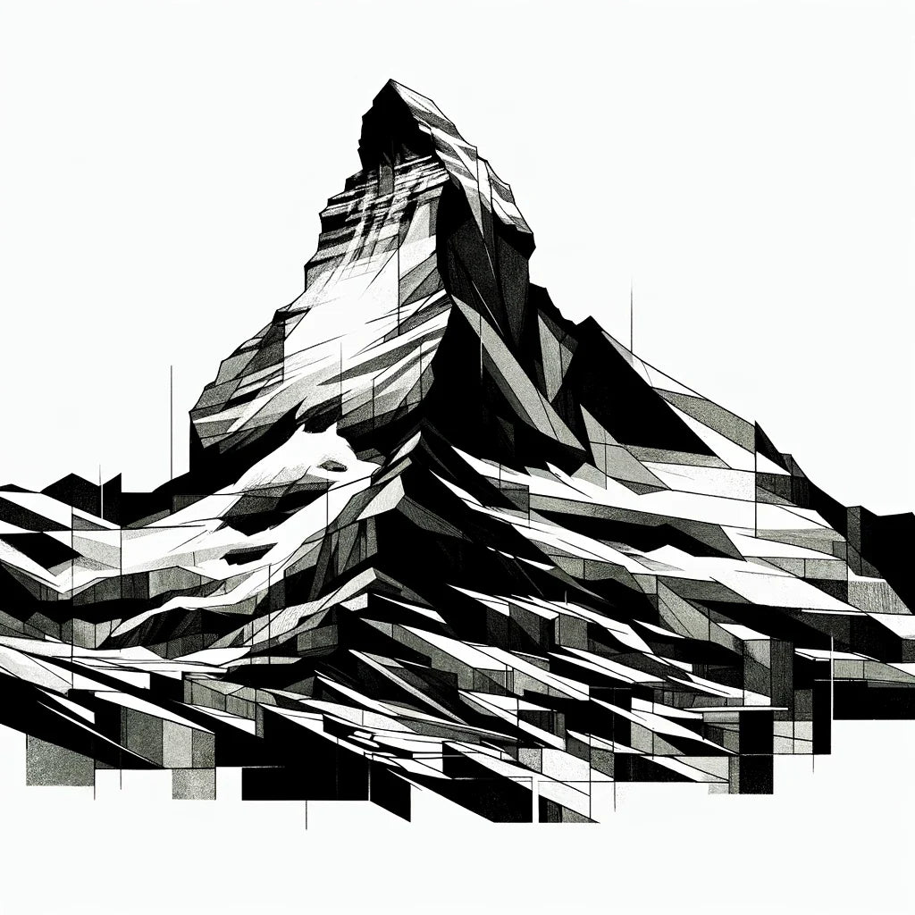 Matterhorn Cubist Shadow Canvas
