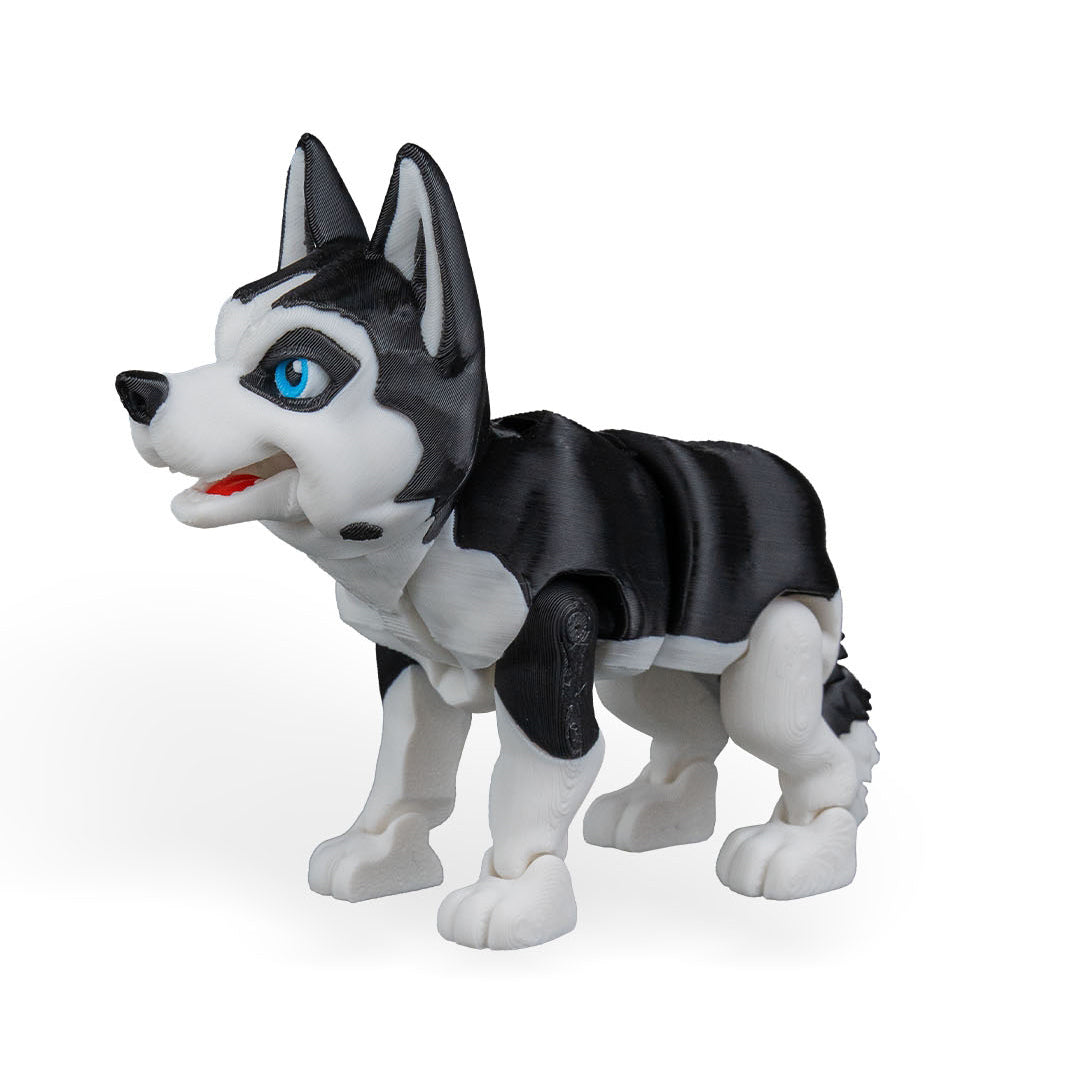 Maya the Husky – 3D Printed Dog Figurine | Optional Doghouse | Waggle Tails – Second Bark | Miniature Husky Gift