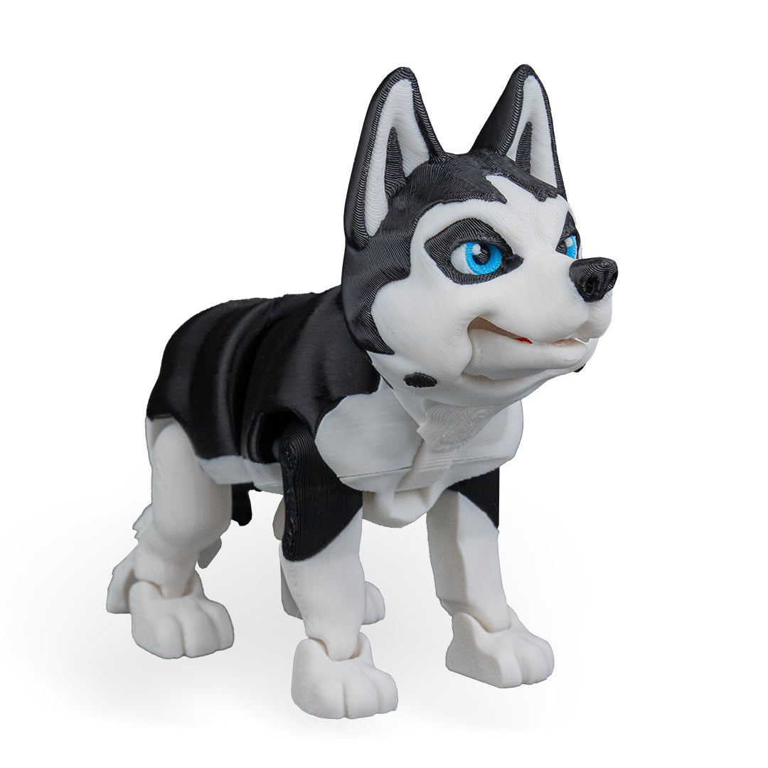 Maya the Husky – 3D Printed Dog Figurine | Optional Doghouse | Waggle Tails – Second Bark | Miniature Husky Gift