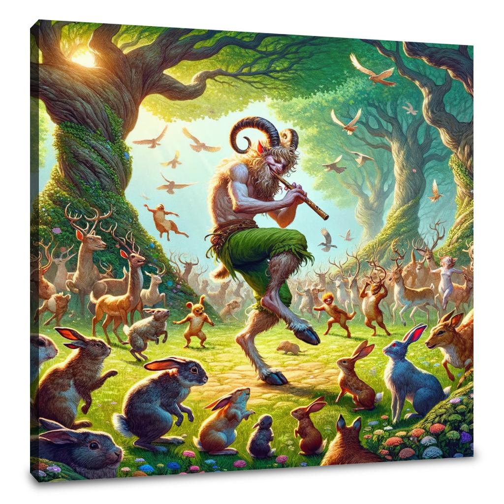 Forest Melody Satyr Canvas