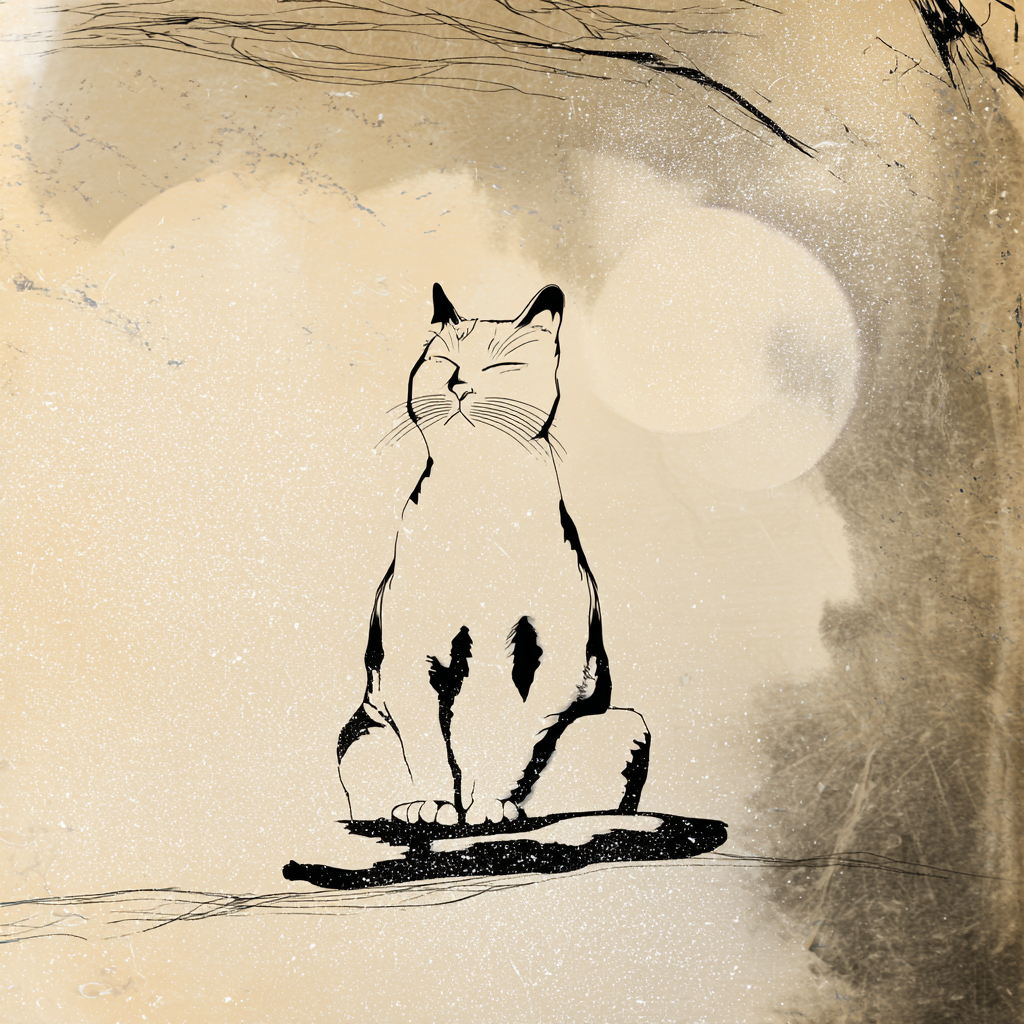 Meditating Cat Canvas