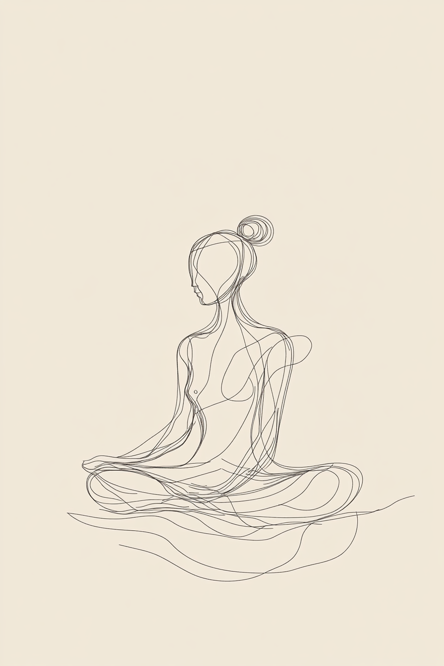 Meditating Figure Canvas