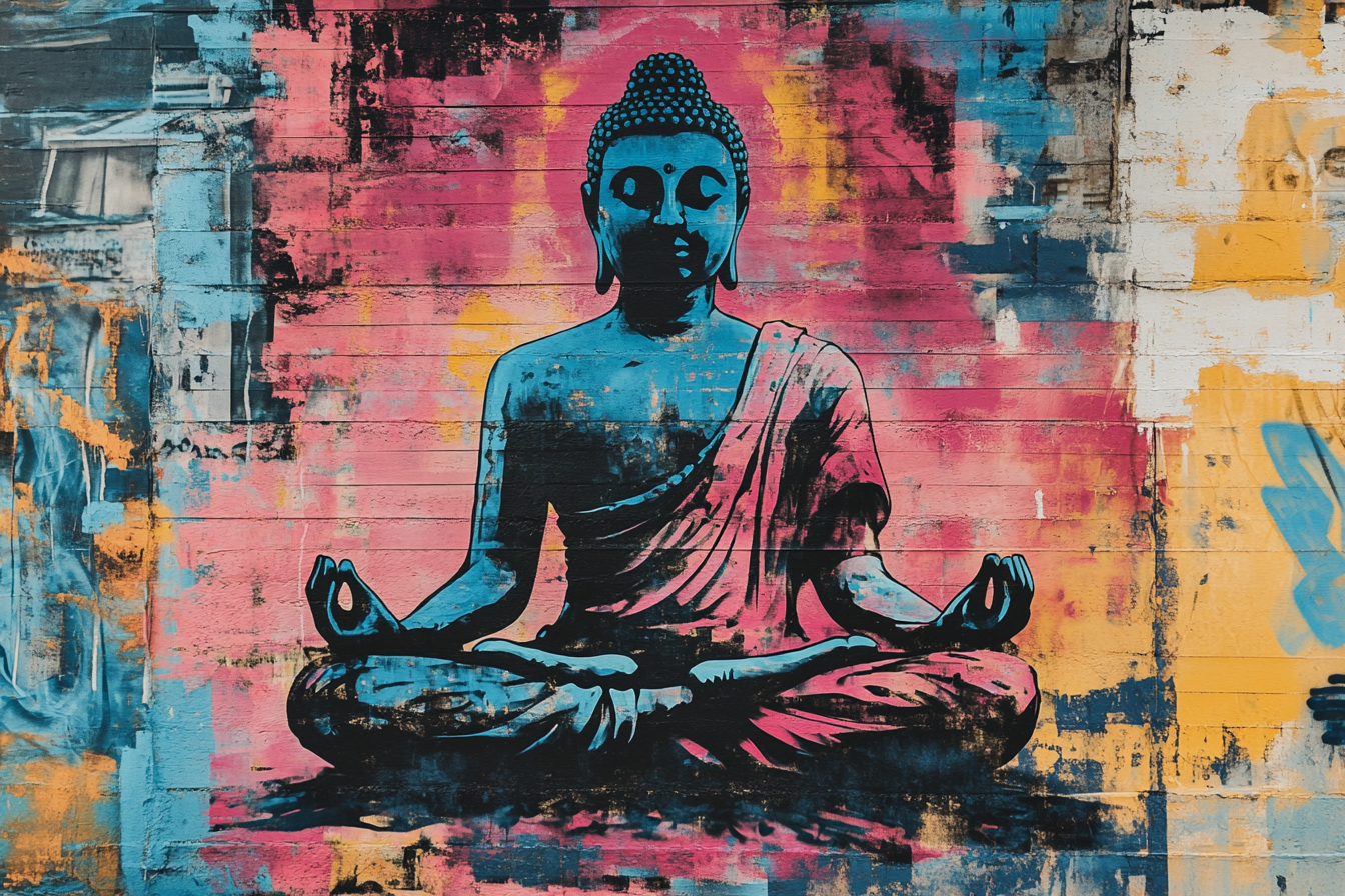 Meditation Graffiti Canvas