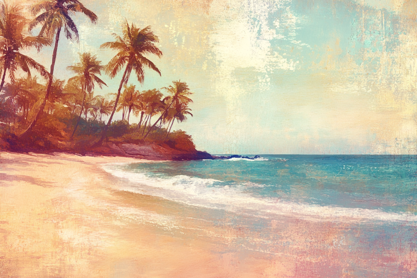 Melancholic Beach Reverie Canvas