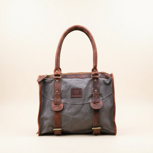 Wigham – Unique Canvas and Leather Country Style Shoulder Bag (Grade 1)