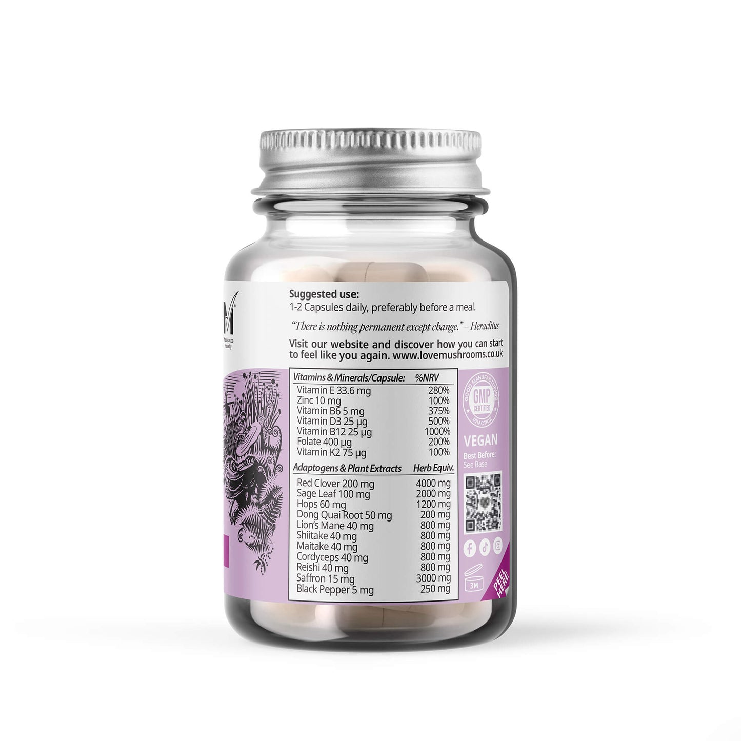 Empower – Mushroom Blend for Menopause Support (60 Capsules)