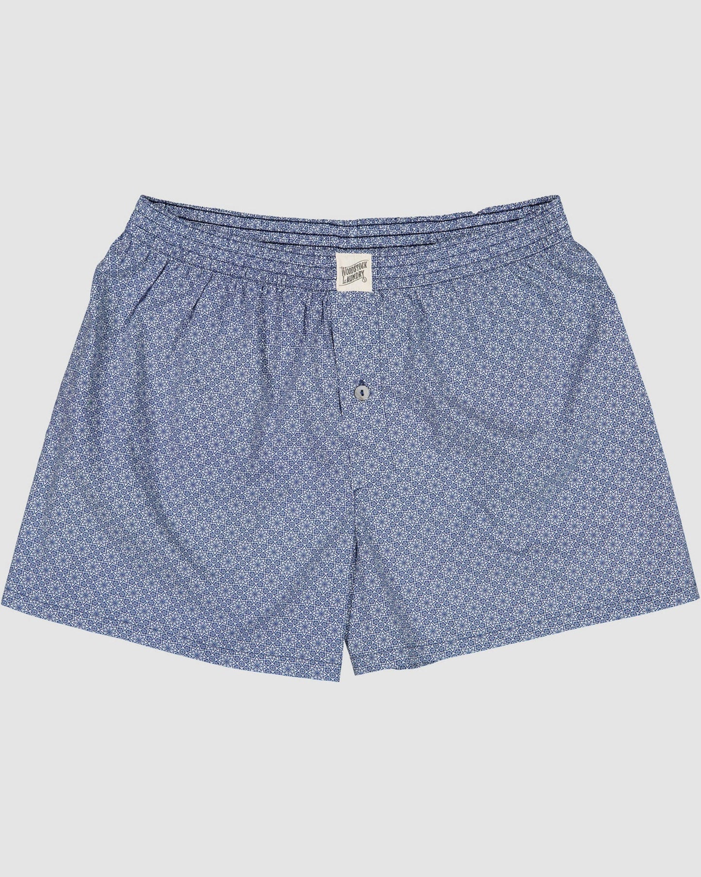 Mens Boxer Shorts - Blue Albert Floral