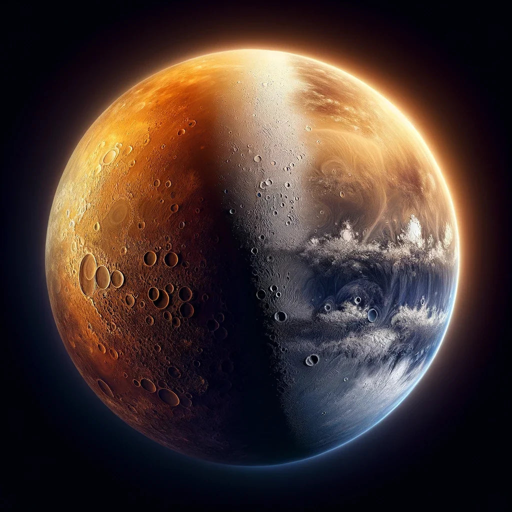 Mercury's Twilight Divide Cotton Cushion